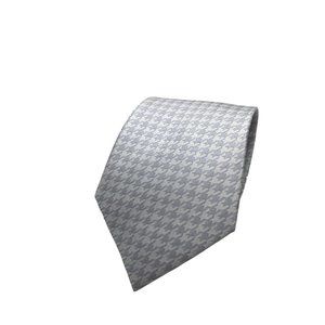 Modern Luxuri Silver Purple Houndstooth Silk Classic Necktie